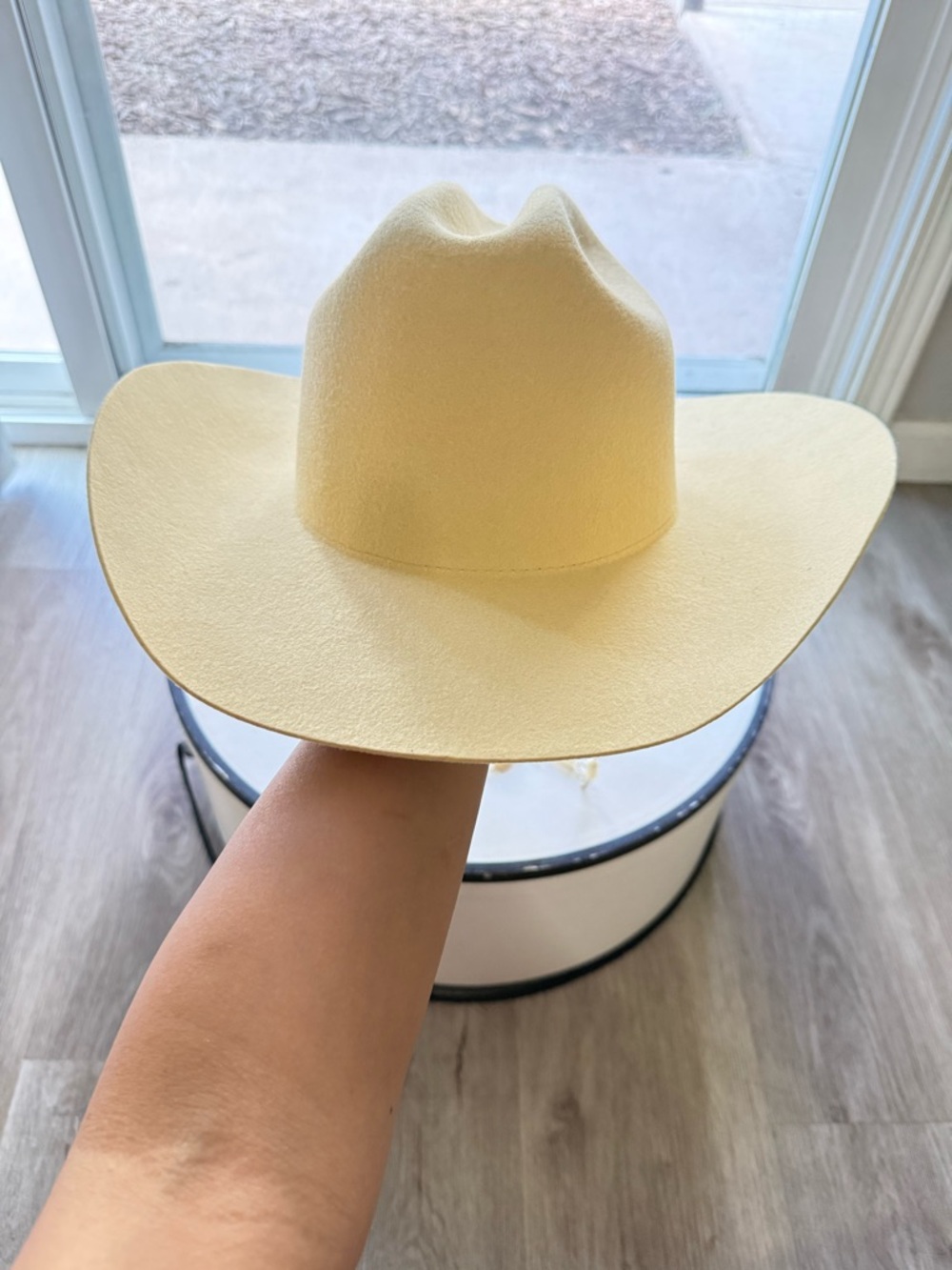 lack of color ryder butter yellow western cowboy wool tall crown hat size XL NEW - Picture 7 of 7
